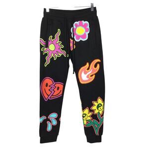 Novelty Graphic Whimsical Elastic Waist Streetwear Pacsun Black Jogger Small